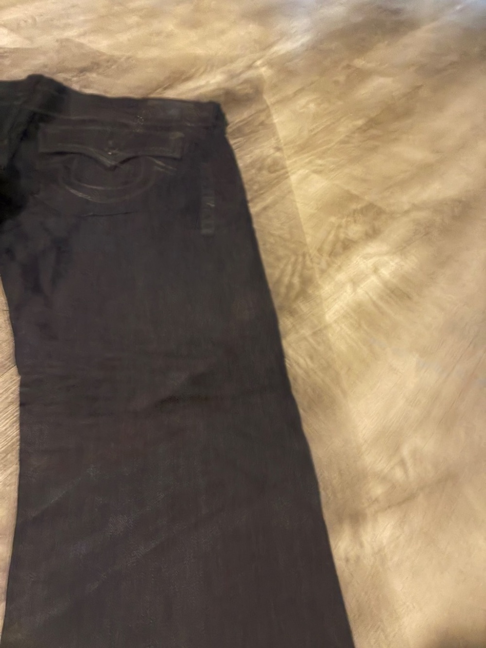 True Religion Jeans Men’s SZ 44 Ricky Big QT Blue Black Grey Made In Usa - Picture 8 of 16